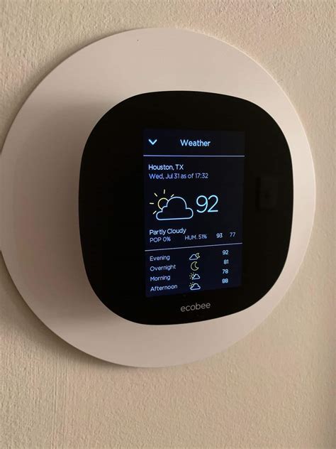 Reboot ecobee thermostat. The methods listed below may be used to restart your Ecobee thermostat: On your thermostat, look to the left at the top for the hardware reset button. For about 5 seconds, press the hardware rest button. Await the thermostat to reach rest. Settings and setups won’t be impacted by this. 