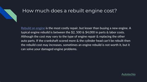 Rebuilt Cost A Engine Much Does How