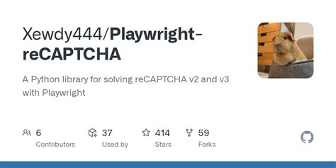 Recaptcha v2 playwright. Jun 10, 2024 · Playwright-reCAPTCHA A Python library for solv...