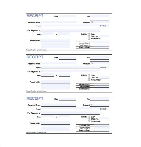 Receipt Template Doc for Word Documents in Different Types You Can Use
