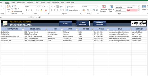Receipts Database MakeReceipt
