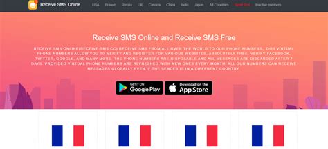 Receive-SMS.cc offers an unparalleled solution that allows you to easily get free France phone numbers: +33757050575, without having to pay any fees. You can receive SMS verification services online, such as verification services for registering accounts on Google, Facebook, Telegram, Whatsapp, Instagram, etc., while keeping your real phone .... 