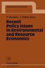 Recent Policy Issues In Environmental And Resource Economics
