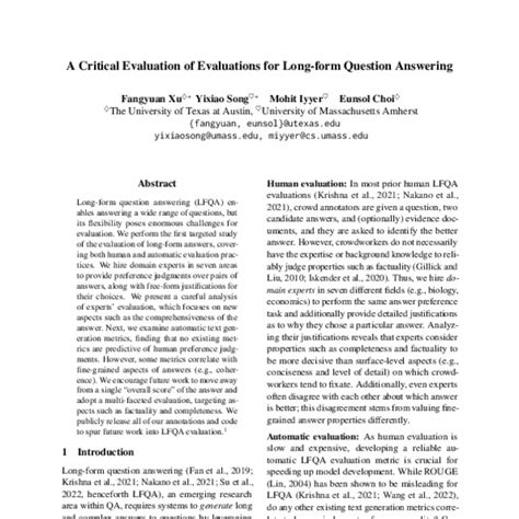 Recently proposed long-form question