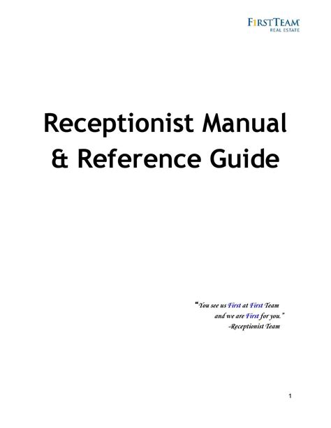 Reception manual