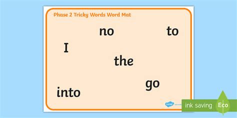 Reception tricky words phase 2. . Download our free Phase 2 Tricky Words w...