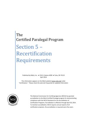 Recertification - National Association for Legal Support …