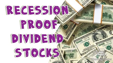 Recession proof stocks with dividends. Things To Know About Recession proof stocks with dividends. 
