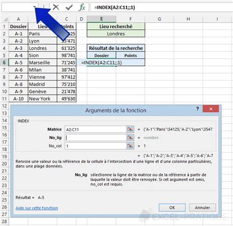 Rechercher une valeur verticalement dans Excel