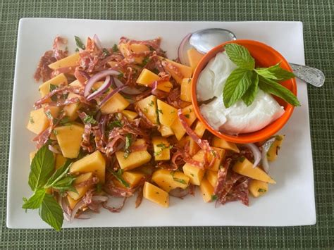 Recipe: Salami, cantaloupe and mint team up in this salad