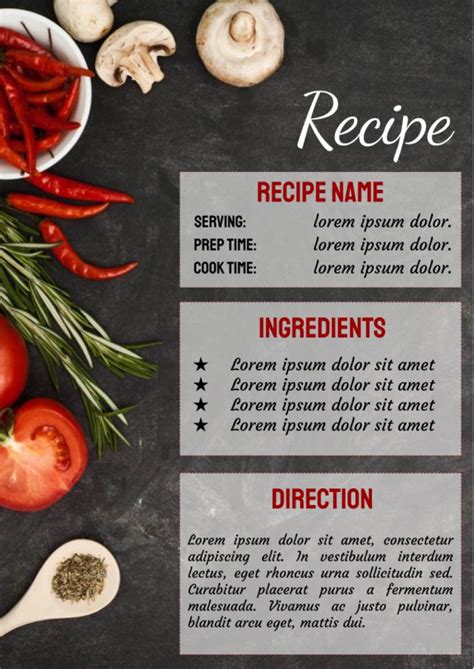 Recipe Template Google Docs