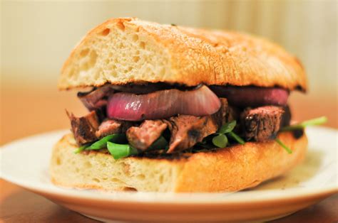 Recipe for Guinness marinated flank steak sandwich with …