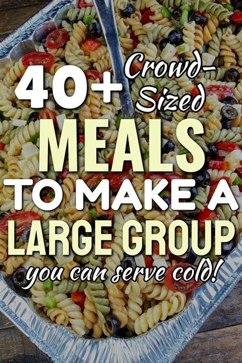 Recipes for large groups make ahead.  Looking for inexpensive meals for large group...