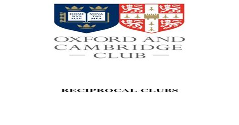 Reciprocals - The Cambridge Club