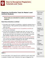 Recognizing Answers Test Plagiarism