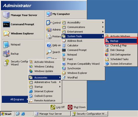 Recommended backup software for windows 2003 server