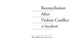 Reconciliation after violent conflict a handbook. - Takeuchi tb014 tb016 manuale di riparazione escavatore compatto.