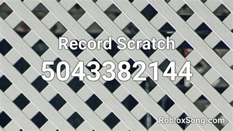 Record scratch 1 roblox id. Nov 25, 2021 · Find Roblox ID for track "Scratchin' Melodii - For the Record..." and also many other song IDs. ... For the Record... Roblox ID. ID: 8091278781 Copy. Private ID. Not ... 