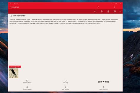 Record your day with Diarium for Windows 10