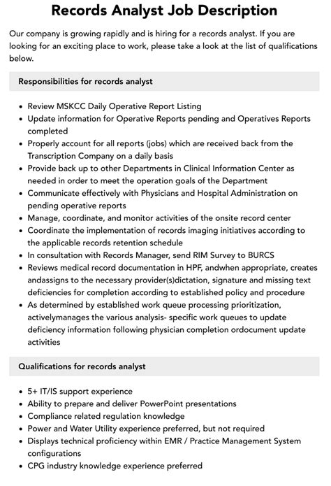 Records Analyst III (#015034) Classification & Inmate Records, …