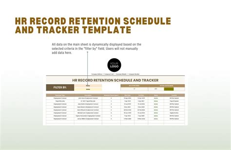 Records Retention Schedule Template MS Excel Templates