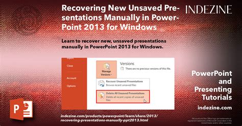 Recovering New Unsaved Presentations Manually in PowerPoint 2013 for