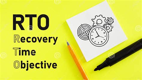 Recovery Time Objective RTO is Shown Using the Text Stock Photo Image
