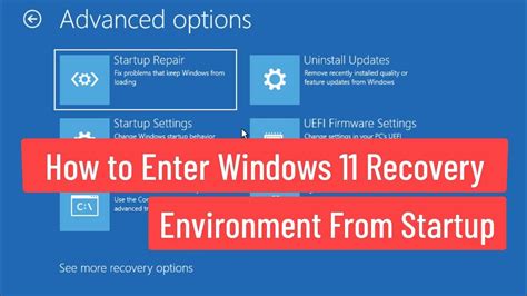 Recovery environment windows 11.  For this example, the location is 	...