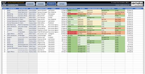 Recruiting Excel Template
