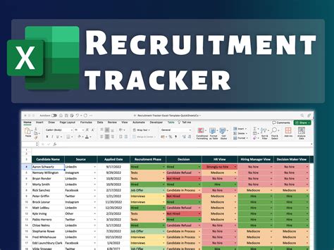 Recruiting Tracking Spreadsheet Excel Throughout Recruiting Tracking