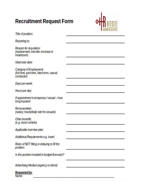 Recruitment Forms