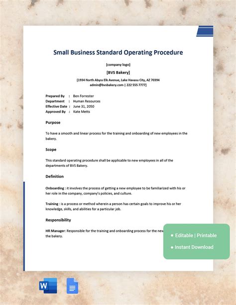 Recruitment Standard Operating Procedure Template Google Docs, Word