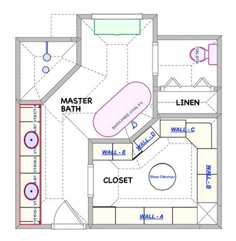 Rectangle Master Bathroom Floor Plans With Walk In Shower