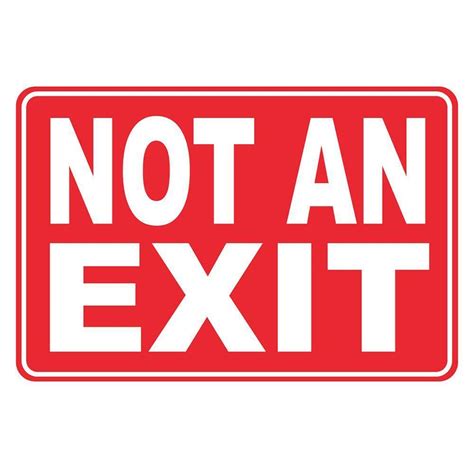 Rectangular Plastic Not an Exit SignPSE0091 The Home Depot
