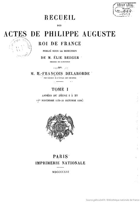 Recueil des actes de philippe auguste, roi de france. - Practical field ecology a project guide.