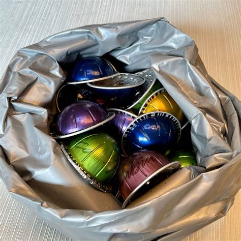 Recycle nespresso pods. Drop them off at the nearest Nespresso Boutique or partner locations. DISCOVER THE PROGRAM. Claim your recycling bag at the Nespresso botique or add a recycling bag to your online coffee order. Fill your recycling bag with used Nespresso capsules and drop them off at the Nespresso Boutique, other participating collection points, or return them ... 