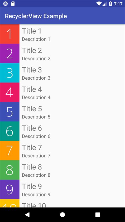 Recyclerview dependency latest version.  The example project in the video use...