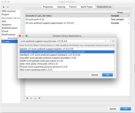 Recyclerview dependency.  From my understanding I should include the v7 Step 1: ...