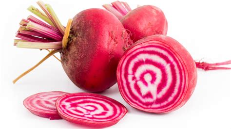 Red, Gold, White, and Candy-Striped Beets with Beet Juice Reduction