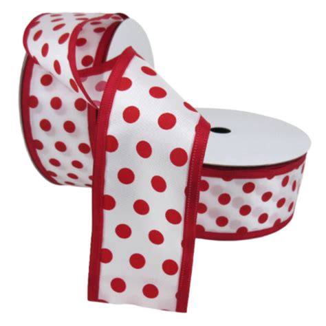 Red And White Polka Dots Ribbon Zazzle