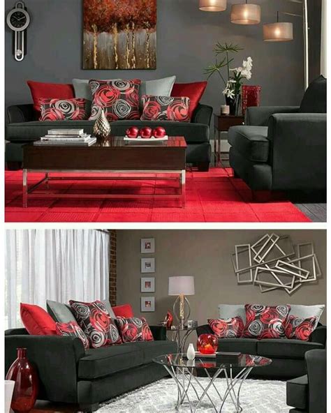 Red Black Gray Decorative & Throw Pillows Zazzle