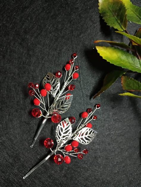 Red Bobby Pins - Etsy