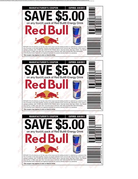 Red Bull Printable Coupons