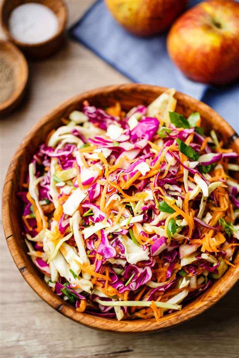 Red Cabbage Apple Slaw with Tangy Honey Dressing