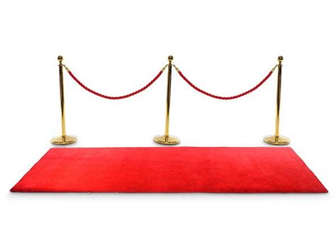 Red Carpet, 4 x Rope and 6 x Gold Poles - Innovative Hire