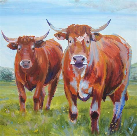 Red Cow Paintings - Fine Art America