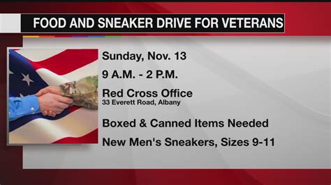 Red Cross hosts food, sneaker drive for Veterans