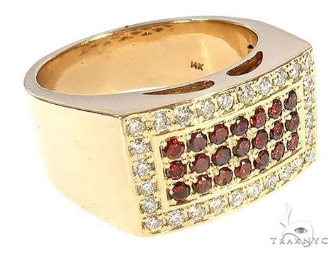 Red Diamond 5 Row Prong Ring 1.32ct 11017 - traxnyc.com