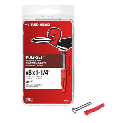 Red Head 1-1/4 in. Poly-Set Pan Head Phillips Light …