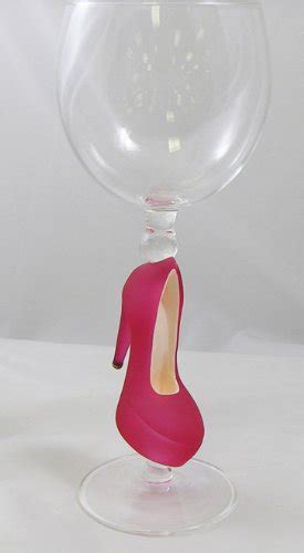 Red High Heel Shoe Wine Glass by Yurana Designs W323